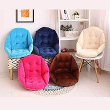 Cuscino per Sedia Cuscino per Sedile, Morbido Peluche a Forma di Conchiglia Cuscino per Sedia Posteriore, Natiche Impermeabili Cuscino per Sedile Cuscino per Poltrona Cuscini per Panca-Blu 48x52x52cm