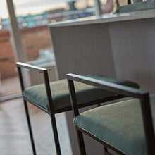 Sgabelli Bar Alti di Design Nordico Sgabelli Bar in Metallo Sedie Pranzo per Il Tempo Libero Stile Semplice Creativo - Gamba Nera/Cuscino in Velluto