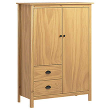 FAMIROSA Armadio a 2 Ante Hill Range 99x45x137cm Legno Massello di Pino