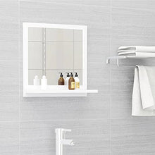 vidaXL Specchio da Bagno Grigio Cemento 100x10,5x37 cm in Truciolato