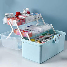 Armadi portatili di medicina di plastica della scatola 3/2 di stoccaggio della medicina blu