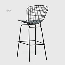 GYPPG Sgabelli Bar Moderni in Metallo con Schienale Sgabello Bar per Cucina Sedia Pranzo in Ferro Altezza Seduta 83 cm Cuscino in Ecopelle Sedia Ufficio