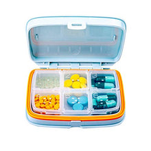 iPobie Scatola per Pillole,Contenitore Organizer per Pillole con Grande Capacità da Viaggio a 6 Scomparti per Medicine Quotidiane e Contenere Vitamine