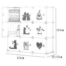 Locker Noleggio Home Camera Armadio Armadio Removable Storage Vestiti di Plastica Scaffalature 9-Gitter Dormitorio MUMUJIN (Size : 111X37X111CM)