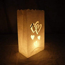 ARTFFEL Vola 30Pcs Hollow Fuori la Luce avvolge la Carta Fatta a Mano Fai da Te lumino votivo Lanterna avvolge Borsa Romantica for la Festa Nuziale Camera da Letto (Doppie Cuori) .Compleanno