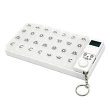 Scatola dispenser per pillole allarme medicina elettronica promemoria organizzatore da viaggio bianco