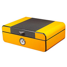 Caishuirong Cigar Box di stoccaggio Cedar Giallo Sigaro Idratante Governo Spagnolo Legno di Cedro High Light in Fibra di Carbonio Cigar Humidor Perfetto da Usare in Ufficio e Camera da Letto