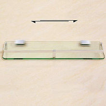XZhstes - Scaffale da parete in vetro temperato da 7 mm, con barra in alluminio, per vasca da bagno, doccia, organizer per organizer (dimensioni: 60 cm x 50 cm)
