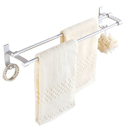 MBYW Portasciugamani Moderno Portasciugamani Elegante per Il Bagno di Moda Portasciugamani poggia-Spazio/portaoggetti da Bagno in Alluminio/Porta-Asciugamano da Bagno Ciondolo Doppio Asciugamano