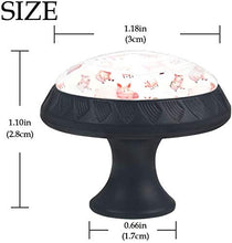 Bel modello di allevamento di maiali rosa Pomelli per Porta Set di 4 Pomelli per Mobili Manopole per Cassetti Cucina Armadio Vetro