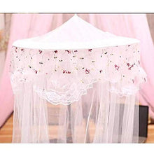 UYG - Tenda rotonda in pizzo per camera da letto, con motivo a rete, rosa, taglia unica