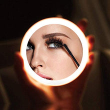 LBWARMB Trucco Specchio con luci LED Piccolo Specchio con Luce Mini Glow Portatile Ricaricabile Portatile Make-up Specchio di Trucco