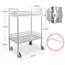 Carrello medico di Trattamento dell'Acciaio Inossidabile/Carrello di Doppio Strato/carrelli dell'attrezzatura di Laboratorio Medico/Carrello cambiante Medico della Clinica/Carrello dello STR
