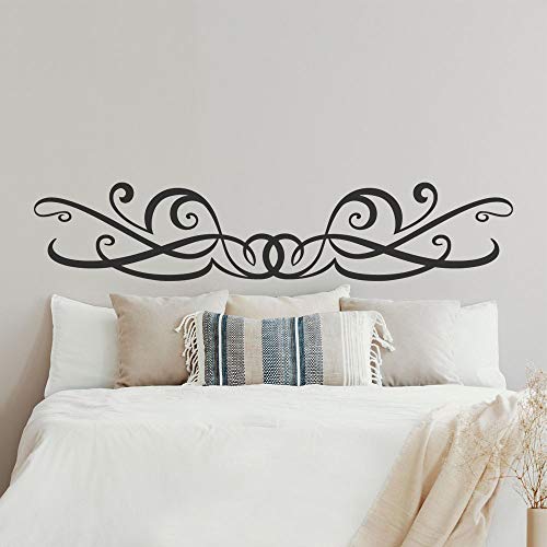 T-MK442 - Adesivi per testiera del letto, 29 x 140 cm, colore: Nero