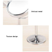 PRENKIN 2pcs 360 Gradi di Rotazione HD Double Sided Trucco Desktop Mirror in Acciaio Inox a Specchio ingranditore