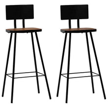 Tidyard Set 3 Pezzi: 1 Tavolo da Bar con 2 Sedie da Bar in Legno Massello di Mango 8455