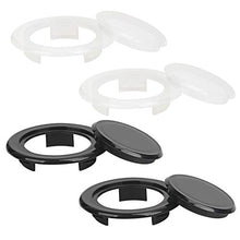 CHALA 4 Pezzi Anelli per Ombrellone da Tavolo,Dimensioni Standard, Parasole,Tappo con Foro più Spesso con 4 Tappi da Tavolo per Giardino,Cortile,Ristorante all'aperto,Piscina (Nero,Bianco)
