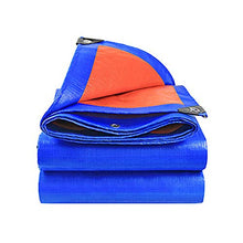 AT Telone impermeabile resistente, blu-arancione, panno antipioggia in PE spesso 0,32 mm, con occhiello, utilizzato per mobili da esterno, articoli vari, protezione solare, 160 g / ㎡ / A