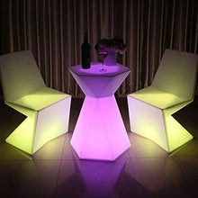 Wlnnes Chair Ricaricabile a LED LED Ricaricabile Chair Tavolino Creativo con 16RGB remoto Regola Illuminazione a Colori Esterni Casa di sede della Sedia Tavolo Terra Partito Pool Bar