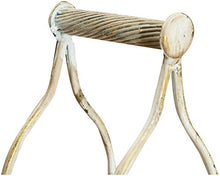 Biscottini Porta Bottiglie in Ferro battuto Finitura Bianca Anticata L12xPR12xH105 cm