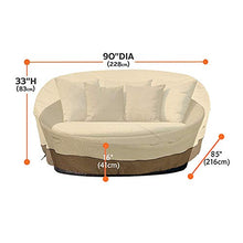 Copertura per letto da giardino in rattan, impermeabile, copertura per divano letto, copertura per mobili da esterni, extra large, tessuto Oxford, 228 x 83 cm, beige e caffè