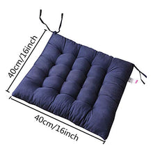 AGDLLYD Cuscini per sedie da Pranzo Cuscino,Cuscini Morbidi per sedie da Giardino, Cucina, Ufficio, Sala da Pranzo, con Laccetto, 40 x 40 x5 cm Confezione da 6. (Blu Scuro)