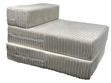 Futon Sedia Z Letto Singolo Letto Ospite Super Comfy Jumbo Cordoncino Dormire sopra il letto Divano in Schiuma Z Letto, crema, Singolo