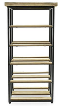 giordano shop Cantinetta Portabottiglie 30x30x60 cm 10 Bottiglie in Ferro e Legno Joy Nero
