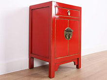 Yajutang Cassettiera cinese comodino cinese in legno massello Cina rosso