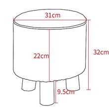 Sgabello Resistente per Soggiorno Semplici mobili for la casa in stile nordico Sgabelli in legno con rivestimento sfoderabile e lavabile in legno Sgabelli bassi Sgabello rotondo Pouf for sedie Sgabell