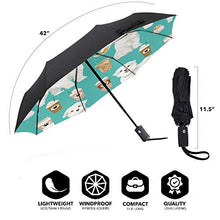 Maltese Coffees Latte Dog Design - Ombrellone compatto con protezione UV per uomini e donne