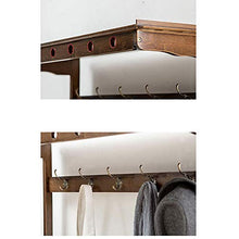 3 in 1 Bamboo Hall Tree Ingresso cappotto appendiabiti, 3 Tier Shoe Rack Panchina, Cappello Bag Sciarpa Rack, portaombrelli Magazzinaggio All In One effetto legno Accent Furniture per il corridoio