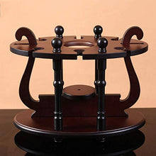 Wine Rack Free Standing vino del metallo rack con supporto di vetro, legno da tavolo Wine Rack, Bicchiere da vino cremagliera del supporto, perfetto for la decorazione domestica/Bar/Wine Cel menso