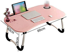 Tavolo da picnic all'aperto Pieghevole Letto Laptop Table Vassoio Lap Desk Desk Taccuino con supporto Tazza Slot Regolabile Anti Slip Gambe Pieghevole per Studio da campeggio all'aperto per interni St