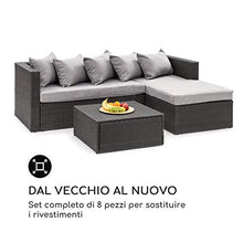 blumfeldt Theia - Rivestimento, Materiale: 100% Poliestere Tessuto 220 g/m², Idrorepellente, Adatto per Il Lavaggio a Mano, Set di Accessori 8 Pezzi, Grigio Chiaro Screziato