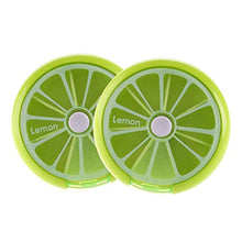 NYKK Portapillole Pillole di imballaggio Pill Organizer Home Limone Scatola a Forma di Comodi Pillola Rotary Scatola Rotonda Pillola Portatile della Scatola della