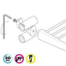 Handy Up - Portasciugamani, si fissa direttamente sul radiatore scaldasalviette - bianco