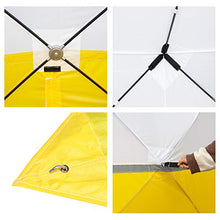 Goutime Gazebo,2×2M Padiglione da Impermeabile Pieghevole con 4 Pareti Laterali,Tenda Pop-Up Multifunzione (Bianco e Giallo)