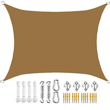 Rettangolo Ombreggiante,Tenda Parasole Esterno Metri Protezione Raggi UV,Resistente E Traspirante,Adatto Per Giardini/Piscine/Spiagge,Con Kit Di Fissaggio A Fune,4 * 6m