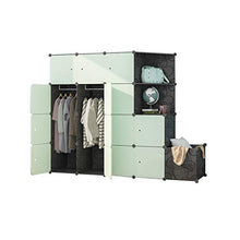 Guardaroba Armadio Layered Combinazione della Stanza Camera da Letto College Student Assembly Semplice Push-Pull Moderna (Verde) FANJIANI (Size : 183x47x147cm)