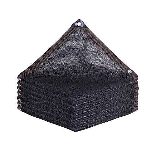 HTL durevole 12-Pin parasole Net, addensato panno ombreggiante, utilizzato per isolamento termico protezione solare per davanzale, tetto, piscina. il tasso di ombreggiatura è 90%, nero, 5M* 15M