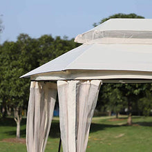 ZYFWBDZ Letto trasformabile a Dondolo, 3 posti Amaca Gazebo Patio Panca Ammortizzata Seduta Tende a Rete 245 x 165 x 243 CM