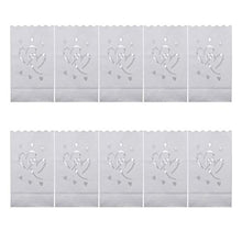 ARTFFEL Vola 40PCS Sacchetti della Candela Amore Forma Scava Fuori Carta Luminary Borse Candela Borsa Fiamma Sacchi di Carta Resistente for Candela (Double Heart) .Compleanno