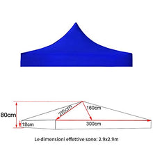 Keyohome Copertura Gazebo 3x3m Impermeabile Anti-UV in Tessuto Oxford Telo di Ricambio per Gazebo per Giardino Esterno (Blu)