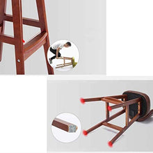 Yxsd Brown Bar Stool Pelle Pranzo Sedia Naturali Gambe in Legno massello con Cuscino Progettista dell'unità di Elaborazione contemporanea for Office Lounge Pranzo Cucina