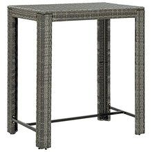 vidaXL Set da Bar da Giardino 7 pz con Cuscini in Polyrattan Grigio