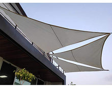 Vela Ombreggiante Grey Triangle Shade Sale Impermeabile con D-Ring di Alluminio, 95% Anti-UV, Resistente E Resistente alla Lacrime, più Dimensioni(Size:3X4X5m/10X13X16ft)