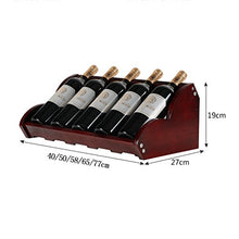 Bao Xing Bei Firm Creativo cremagliera del Vino Europeo espositore in Legno massello Soggiorno refrigeratore Vino Rosso (Size : 77cm/30.3inch)