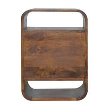 Artisan Furniture Chestnut Curved Edge with 2 Drawers Bedside Armadietto, Legno, Taglia Unica