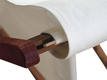 Erst-Holz Lunga Sedia a Sdraio Bianca Ecru in Legno di Faggio massello con poggiapiedi 10-303F